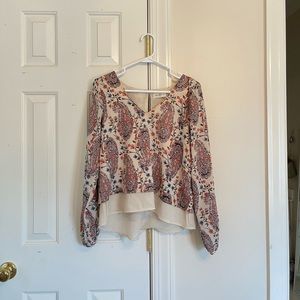 Abercrombie & Fitch Long-Sleeved Paisley Blouse Size XS